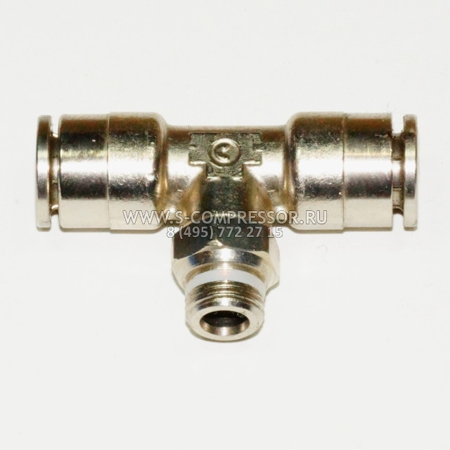 Camozzi S6430 фитинг тройник под трубку 8мм - «папа» M1/8″ Camozzi S6430 фитинг тройник под трубку 8мм - «папа» M1/8″